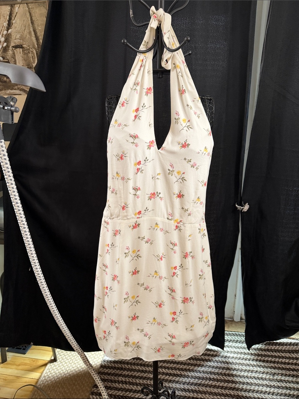 Abercrombie & Fitch White Drawstring Waist Skirt